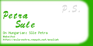 petra sule business card